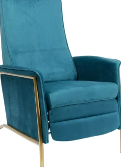 KARE Relaxsessel Lazy Velvet Blau Outlet