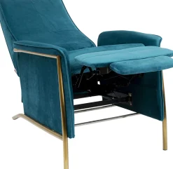 KARE Relaxsessel Lazy Velvet Blau Outlet