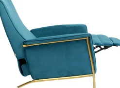 KARE Relaxsessel Lazy Velvet Blau Outlet