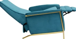 KARE Relaxsessel Lazy Velvet Blau Outlet