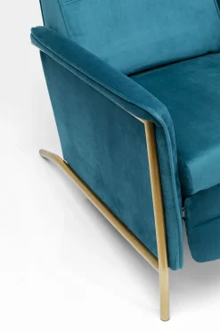 KARE Relaxsessel Lazy Velvet Blau Outlet