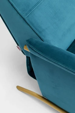 KARE Relaxsessel Lazy Velvet Blau Outlet