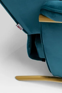 KARE Relaxsessel Lazy Velvet Blau Outlet