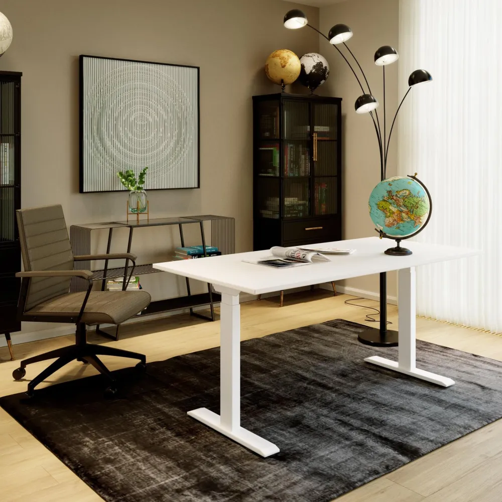 KARE Schreibtisch Office Smart Weiß Weiß 120x60 Clearance
