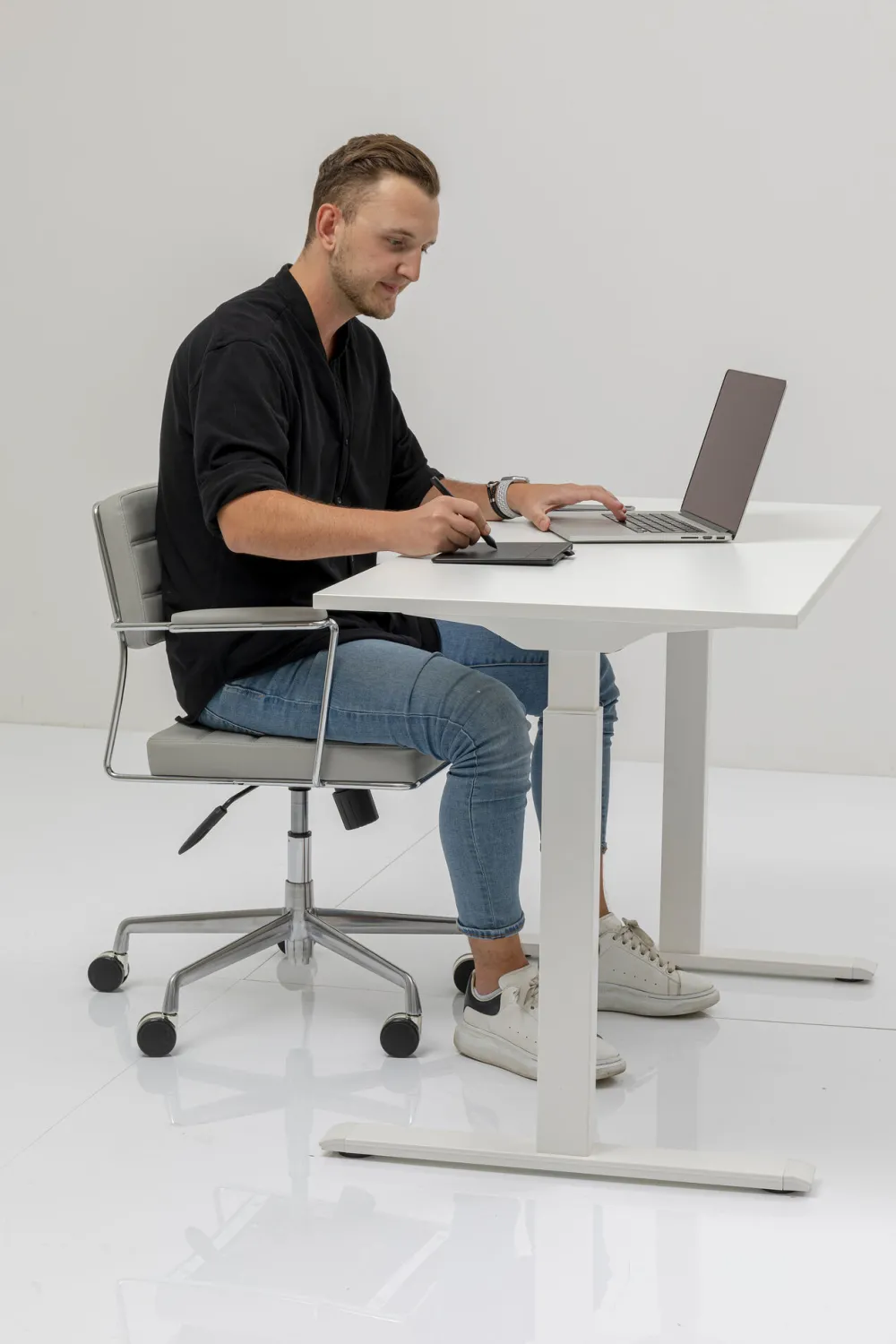 KARE Schreibtisch Office Smart Weiß Weiß 120x60 Clearance