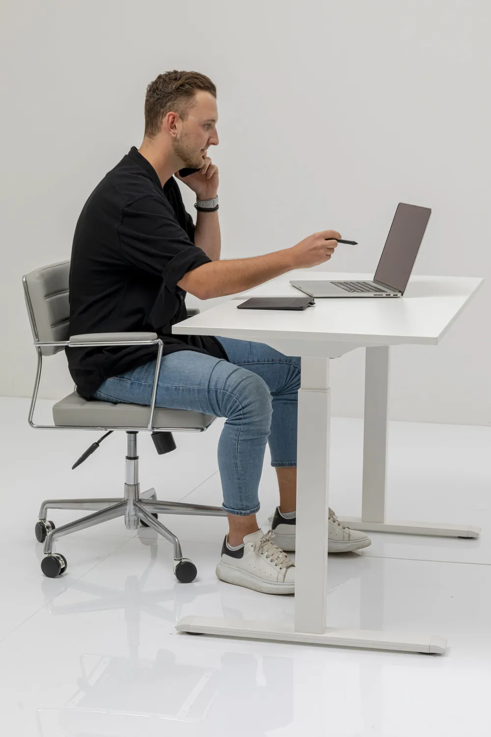 KARE Schreibtisch Office Smart Weiß Weiß 160x80
