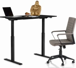 KARE Schreibtisch Office Smart Schwarz Schwarz 120x60