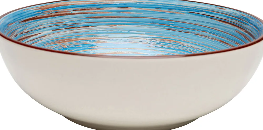 KARE Schüssel Swirl Blau Ø22cm Hot
