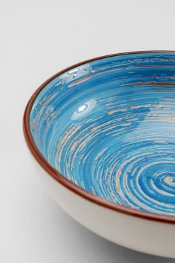 KARE Schüssel Swirl Blau Ø18cm Clearance