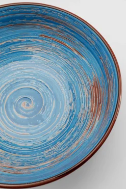 KARE Schüssel Swirl Blau Ø18cm Clearance