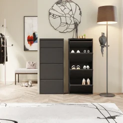 KARE Schuhkipper Caruso 3 Plus 1 Schwarz (MO) Discount