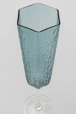 KARE Sektglas Cascata Blau Hot