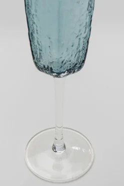 KARE Sektglas Cascata Blau Hot