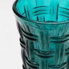 KARE Sektglas Tissue Petrol 18cm Online