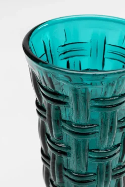 KARE Sektglas Tissue Petrol 18cm Online