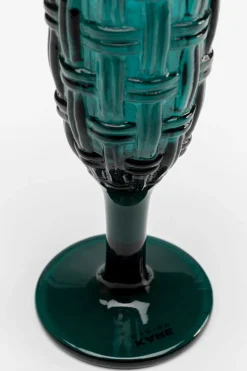 KARE Sektglas Tissue Petrol 18cm Online