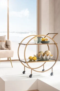 KARE Servierwagen Loft Brass Hot
