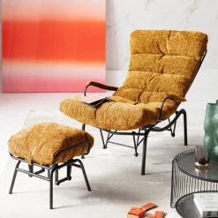 KARE Sessel + Hocker Vienna Swing Gelb Sale
