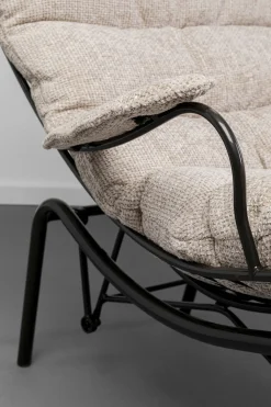 KARE Sessel + Hocker Vienna Swing Beige Best