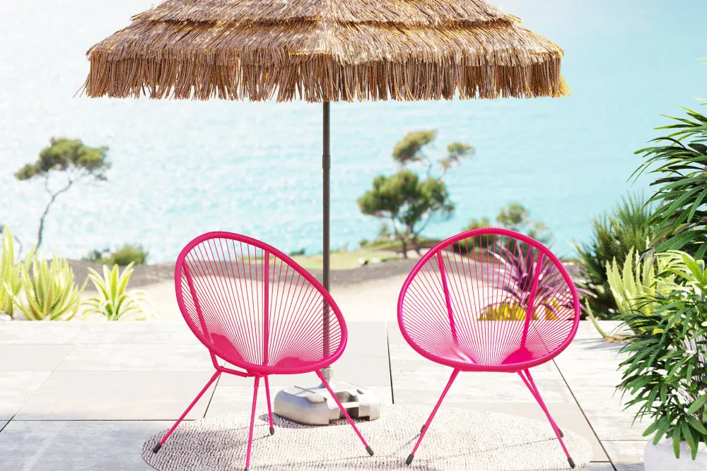 KARE Sessel Acapulco Mono Pink 2/Set Online