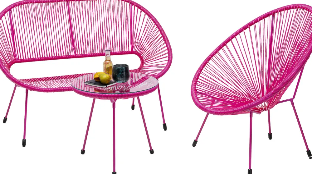 KARE Sessel Acapulco Mono Pink Hot