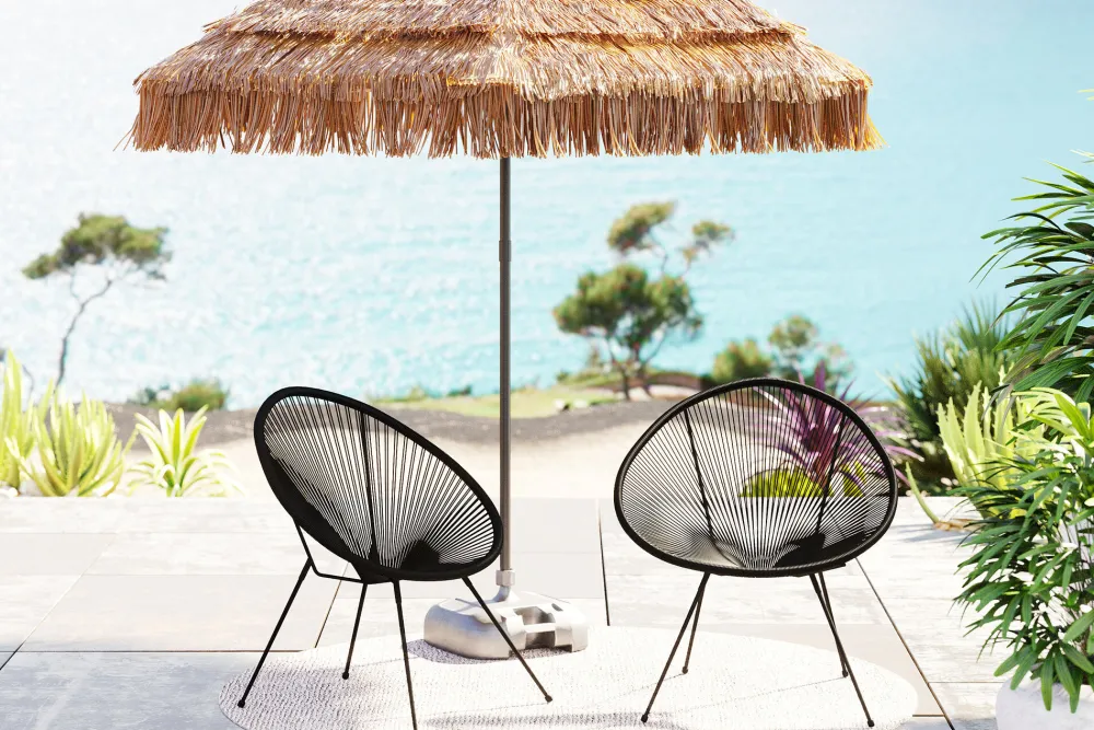 KARE Sessel Acapulco Mono Schwarz 2/Set Best
