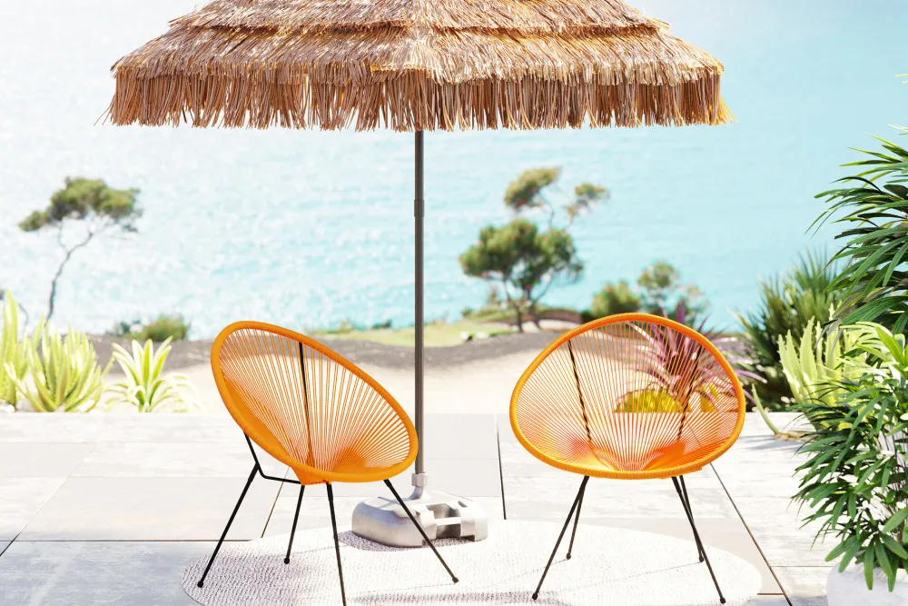 KARE Sessel Acapulco Orange 2/Set
