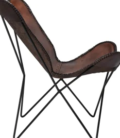 KARE Sessel Butterfly Brown Econo Outlet