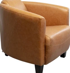 KARE Sessel Cigar Lounge Smart Leder Hellbraun Hot