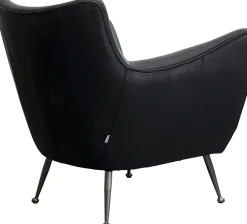 KARE Sessel Goldfinger Smart Leder Schwarz Hot