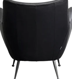 KARE Sessel Goldfinger Smart Leder Schwarz Hot