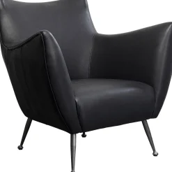KARE Sessel Goldfinger Smart Leder Schwarz Hot