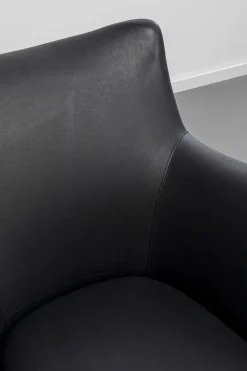 KARE Sessel Goldfinger Smart Leder Schwarz Hot