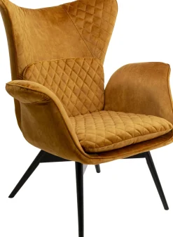 KARE Sessel Tudor Velvet Goldbraun Discount