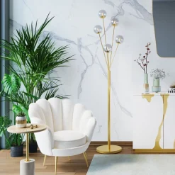 KARE Sessel Water Lily Gold Beige Outlet