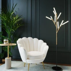 KARE Sessel Water Lily Gold Beige Outlet