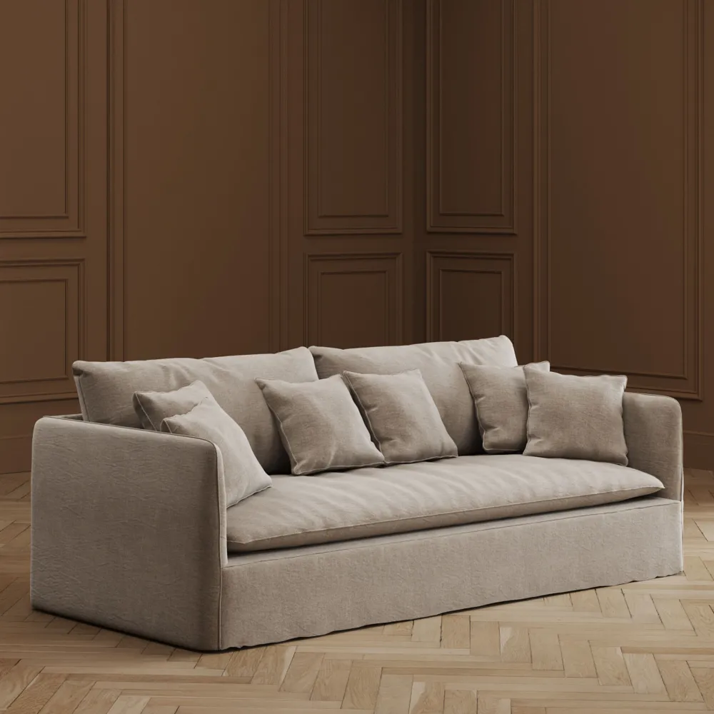 KARE Sofa Boheme 3,5 Sitzer greige 230cm Outlet