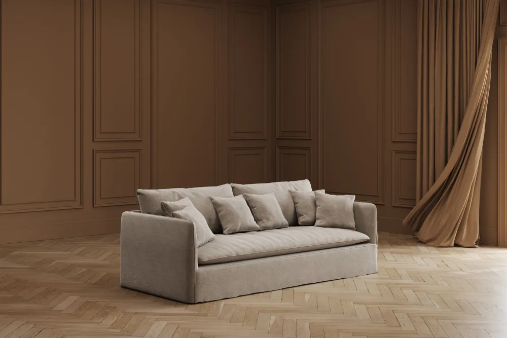 KARE Sofa Boheme 3,5 Sitzer greige 230cm Outlet