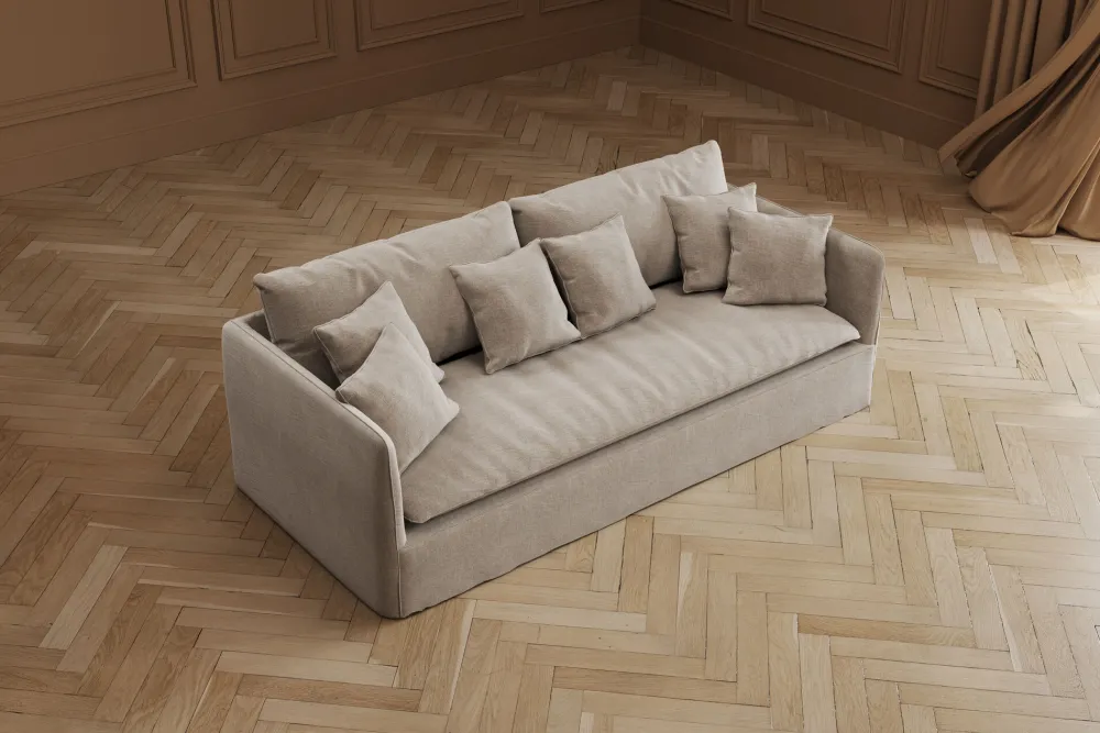 KARE Sofa Boheme 3,5 Sitzer greige 230cm Outlet