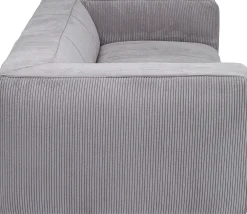 KARE Sofa Cubetto Cord 3-Sitzer Hellgrau 220cm Clearance