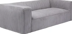 KARE Sofa Cubetto Cord 3-Sitzer Hellgrau 220cm Clearance