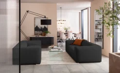 KARE Sofa Cubetto 3-Sitzer Dunkelgrau 220cm Hot