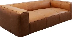KARE Sofa Cubetto Smart Leder Hellbraun 220cm New