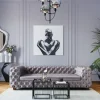 KARE Sofa Desire 3-Sitzer Silbergrau Outlet