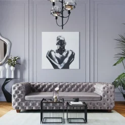 KARE Sofa Desire 3-Sitzer Silbergrau Outlet