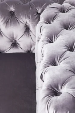 KARE Sofa Desire 3-Sitzer Silbergrau Outlet