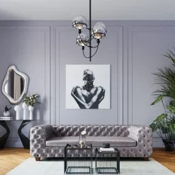 KARE Sofa Desire 3-Sitzer Silbergrau Outlet