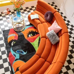 KARE Sofa Element Wave Orange New