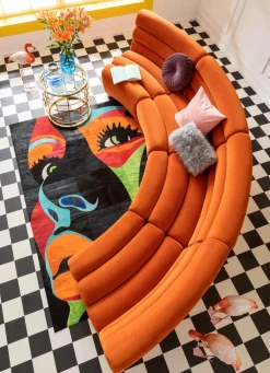 KARE Sofa Element Wave Orange New