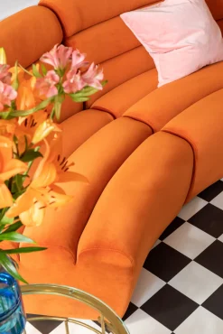 KARE Sofa Element Wave Orange New